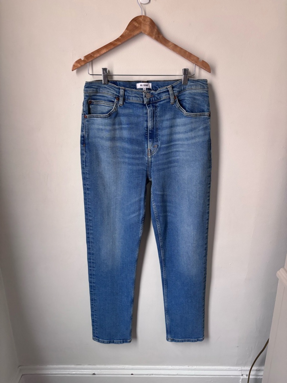 Re/Done High-Rise Women's Jeans in Medium Blue